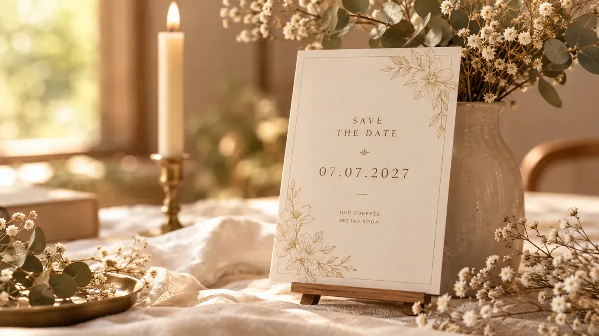 save the date tanggal cantik 2027 untuk menikah bertanggal 07.07.2027