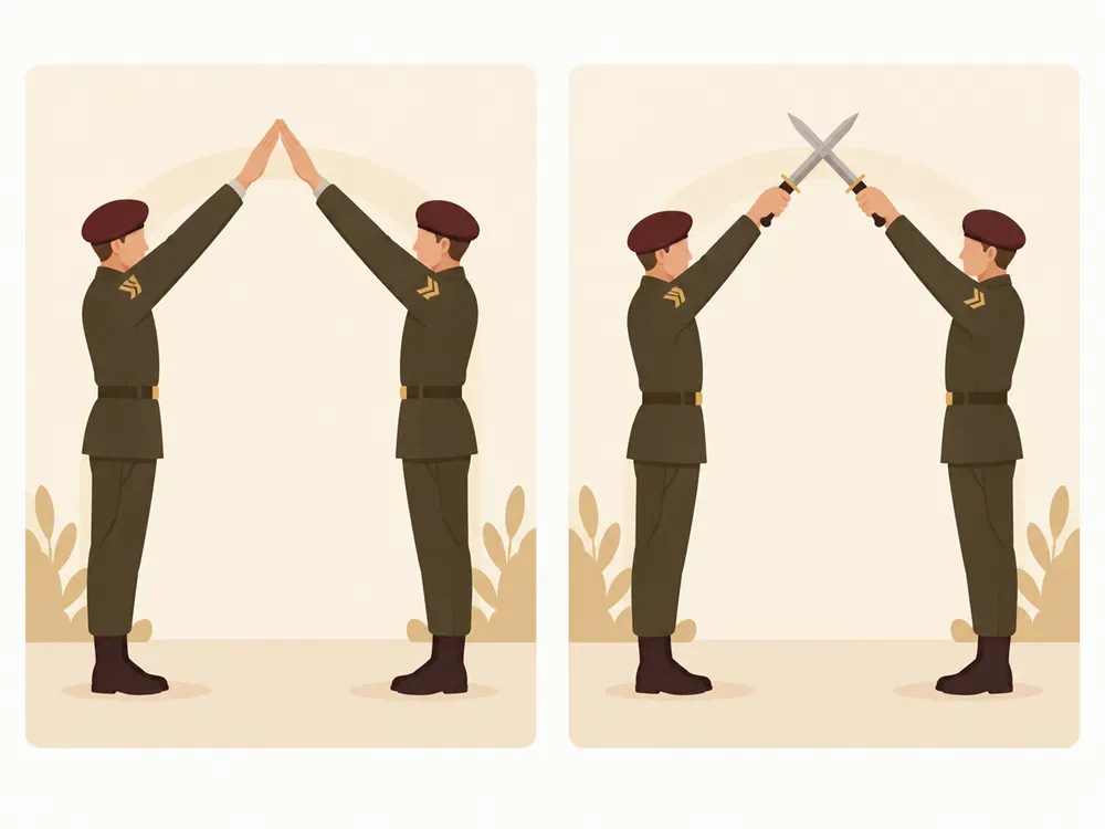 perbedaan hasta pora TNI AL dan sangkur pora TNI AD untuk bintara dan tamtama