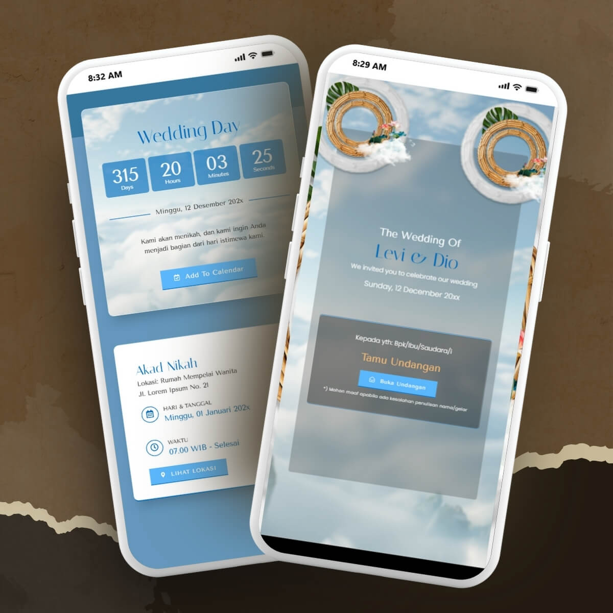Preview desain undangan pernikahan digital Nusantara Heritage 2