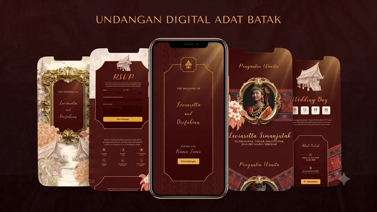 Preview desain undangan pernikahan adat Batak