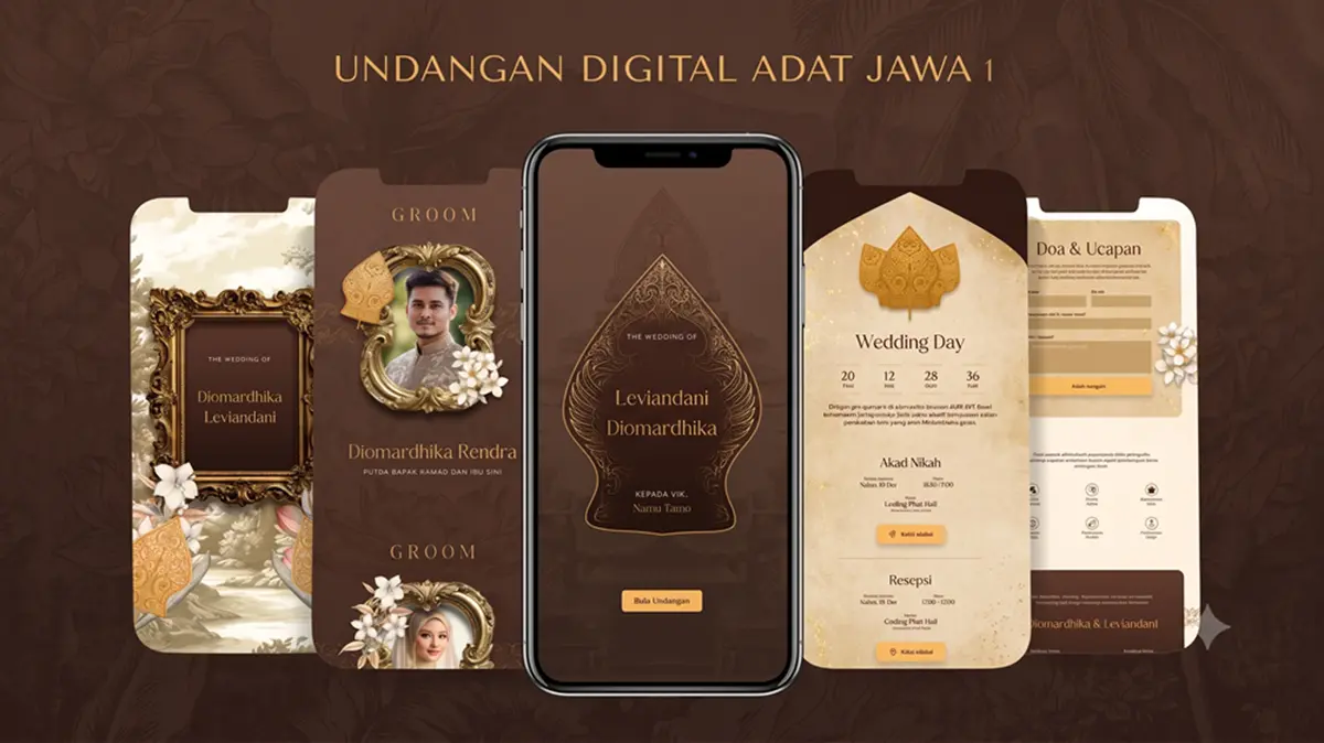 Preview desain undangan pernikahan adat Jawa 1